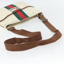 GUCCI GG Supreme Web Sherry Line Bag PVC White Red Green 189816 Auth 182157A-7