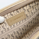 SAINT LAURENT Clutch Bag PVC Canvas Gray Auth 182160-13