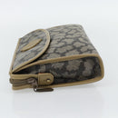 SAINT LAURENT Clutch Bag PVC Canvas Gray Auth 182160-4