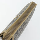 SAINT LAURENT Clutch Bag PVC Canvas Gray Auth 182160-6