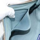 BURBERRY Nova Check Blue Label Bag Canvas 2way Light Blue Silver Auth 182163-23