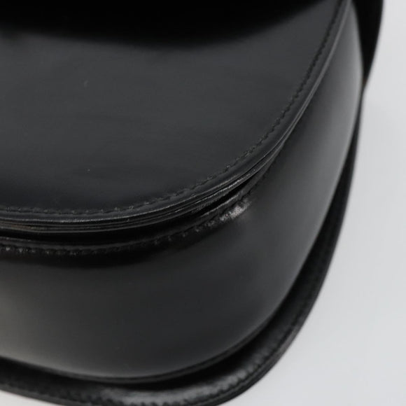 GUCCI Bamboe Handtas Leer Zwart Goud 000 2046 0188 Auth 182167V