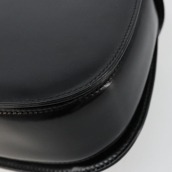GUCCI Bamboe Handtas Leer Zwart Goud 000 2046 0188 Auth 182167V
