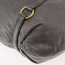 Miu Miu Hand Bag Leather 2way Gray Gold Auth 182170A-17