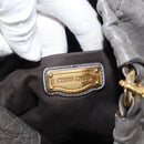 Miu Miu Hand Bag Leather 2way Gray Gold Auth 182170A-19