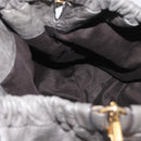 Miu Miu Hand Bag Leather 2way Gray Gold Auth 182170A-21