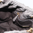 Miu Miu Hand Bag Leather 2way Gray Gold Auth 182170A-22