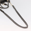 Miu Miu Hand Bag Leather 2way Gray Gold Auth 182170A-9
