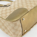 GUCCI GG Canvas Pretty Tote Bag Beige Goud 163805 Auth 182171A-13