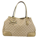 GUCCI GG Canvas Pretty Tote Bag Beige Goud 163805 Auth 182171A-2