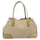 GUCCI GG Canvas Pretty Tote Bag Beige Goud 163805 Auth 182171A-3