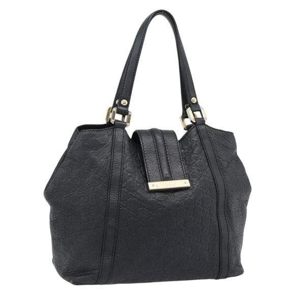 GUCCI GG Canvas Guccissima Tote Bag Leather Black Gold 233607 Auth 182177V