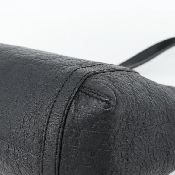 GUCCI GG Canvas Guccissima Tote Bag Leather Black Gold 233607 Auth 182177V