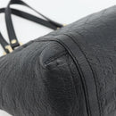 GUCCI GG Canvas Guccissima Tote Bag Leather Black Gold 233607 Auth 182177V-16