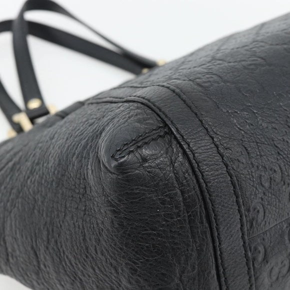 GUCCI GG Canvas Guccissima Tote Bag Leather Black Gold 233607 Auth 182177V