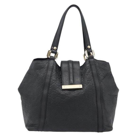 GUCCI GG Canvas Guccissima Tote Bag Leather Black Gold 233607 Auth 182177V