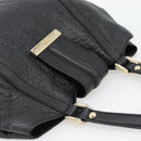 GUCCI GG Canvas Guccissima Tote Bag Leather Black Gold 233607 Auth 182177V-6