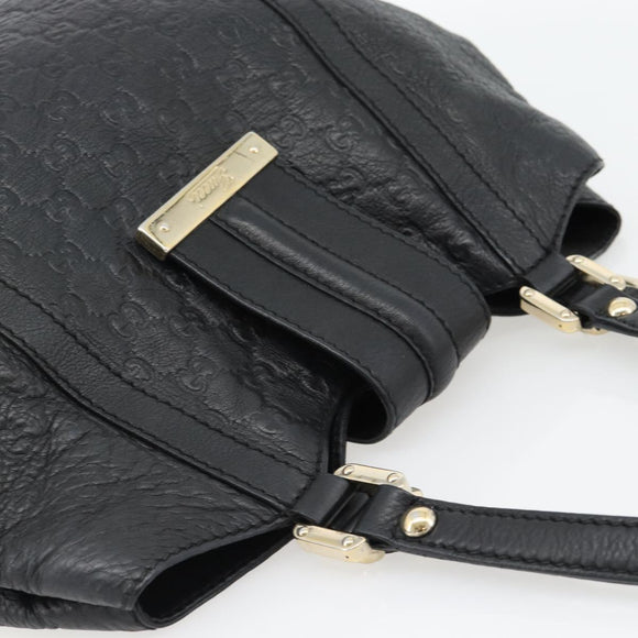 GUCCI GG Canvas Guccissima Tote Bag Leather Black Gold 233607 Auth 182177V
