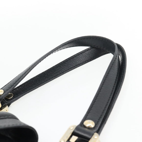 GUCCI GG Canvas Guccissima Tote Bag Leather Black Gold 233607 Auth 182177V
