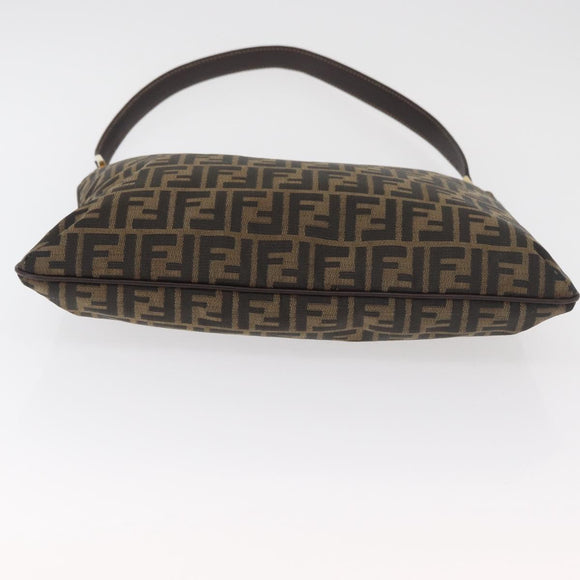 FENDI Zucca Canvas Umhängetasche Schwarz Braun Auth 182178V