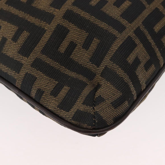 FENDI Zucca Canvas Umhängetasche Schwarz Braun Auth 182178V