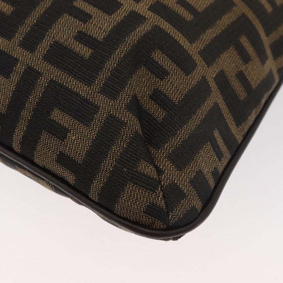 FENDI Zucca Canvas Umhängetasche Schwarz Braun Auth 182178V