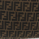 FENDI Zucca Canvas Umhängetasche Schwarz Braun Auth 182178V-3