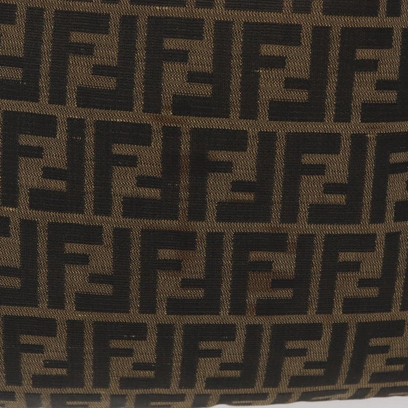FENDI Zucca Canvas Umhängetasche Schwarz Braun Auth 182178V