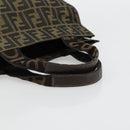 FENDI Zucca Canvas Handtasche Schwarz Braun Auth 182179A-7