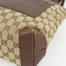 GUCCI GG Canvas Tote Bag Beige Silver 019 0402 Auth 182184-10