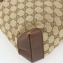 GUCCI GG Canvas Tote Bag Beige Silver 019 0402 Auth 182184-13
