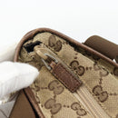 GUCCI GG Canvas Tote Bag Beige Silver 019 0402 Auth 182184-15