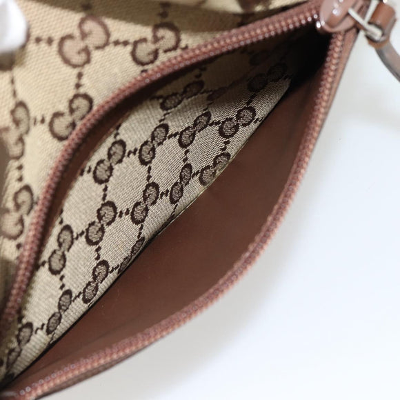 GUCCI GG Canvas Tote Bag Beige Silver 019 0402 Auth 182184