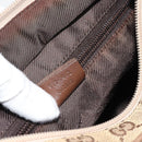 GUCCI GG Canvas Tote Bag Beige Silver 019 0402 Auth 182184-23
