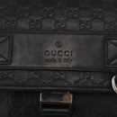 GUCCI GG Canvas Guccissima WebSherry Line Bag Leather Black 246067 Auth 182188A-15