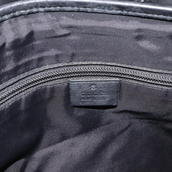 GUCCI GG Canvas Guccissima WebSherry Line Bag Leather Black 246067 Auth 182188A