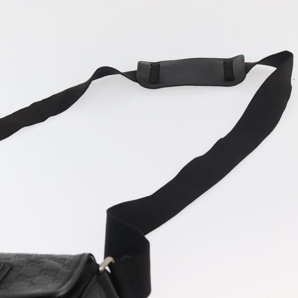 GUCCI GG Canvas Guccissima WebSherry Line Bag Leather Black 246067 Auth 182188A