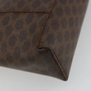 CELINE Macadam Canvas Handtasche PVC Leder Braun Gold Auth 182189-13