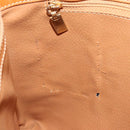 CELINE Macadam Canvas Handtasche PVC Leder Braun Gold Auth 182189-20