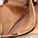 CELINE Macadam Canvas Handtasche PVC Leder Braun Gold Auth 182189-22