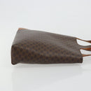 CELINE Macadam Canvas Handtasche PVC Leder Braun Gold Auth 182189-4