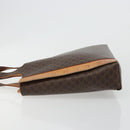 CELINE Macadam Canvas Handtasche PVC Leder Braun Gold Auth 182189-5