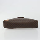 CELINE Macadam Canvas Handtasche PVC Leder Braun Gold Auth 182189-9