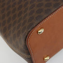 CELINE Macadam Canvas Shoulder Bag PVC Leather Brown Gold Auth 182190A-11