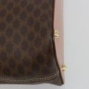 CELINE Macadam Canvas Shoulder Bag PVC Leather Brown Gold Auth 182190A-13
