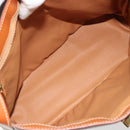 CELINE Macadam Canvas Shoulder Bag PVC Leather Brown Gold Auth 182190A-17