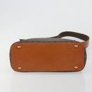 CELINE Macadam Canvas Shoulder Bag PVC Leather Brown Gold Auth 182190A-9