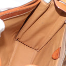 CELINE Macadam Canvas Circle Shoulder Bag PVC Leather Brown Gold Auth 182191A-21