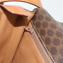 CELINE Macadam Canvas Circle Shoulder Bag PVC Leather Brown Gold Auth 182191A-22