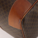 CELINE Macadam Canvas Boston Bag PVC Leather Brown Gold Auth 182193A-15